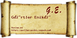 Gürtler Enikő névjegykártya